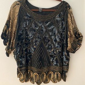 Vintage Silk Sequin top